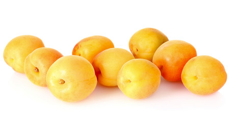 apricots isolated on white