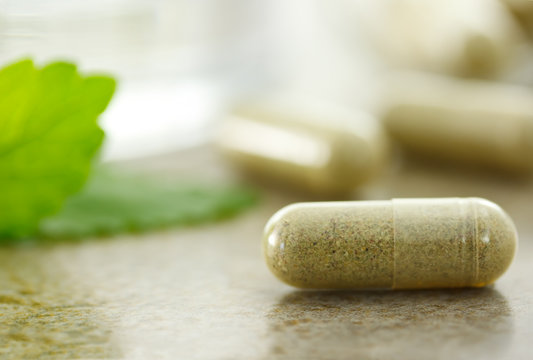 Close up image of herbal medicine