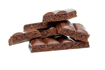Aerated black chocolate