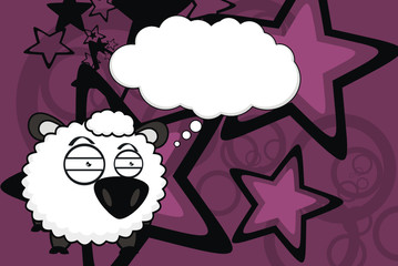 sheep baby cartoon background04