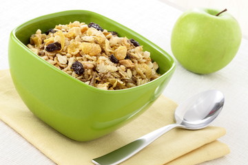 healthy muesli breakfast