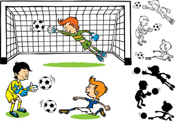Goalkeeper soccer kids