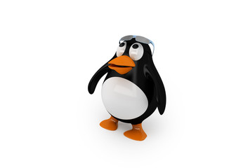 Pinguin mit Sonnenbrille (mit Freistellungspfad)