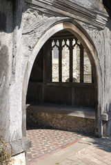 Entrance to Church at Shoreham. Kent. England