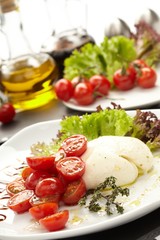 tomatoes with mozzarella