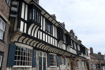 Tudor Building showing black and white detail