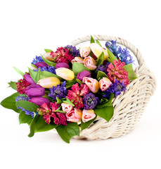 Flowers in basket