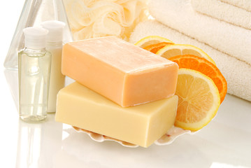 Natural citrus infused soaps