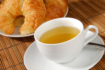 Tea and croissants