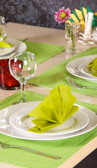 serving of table in a restaurant