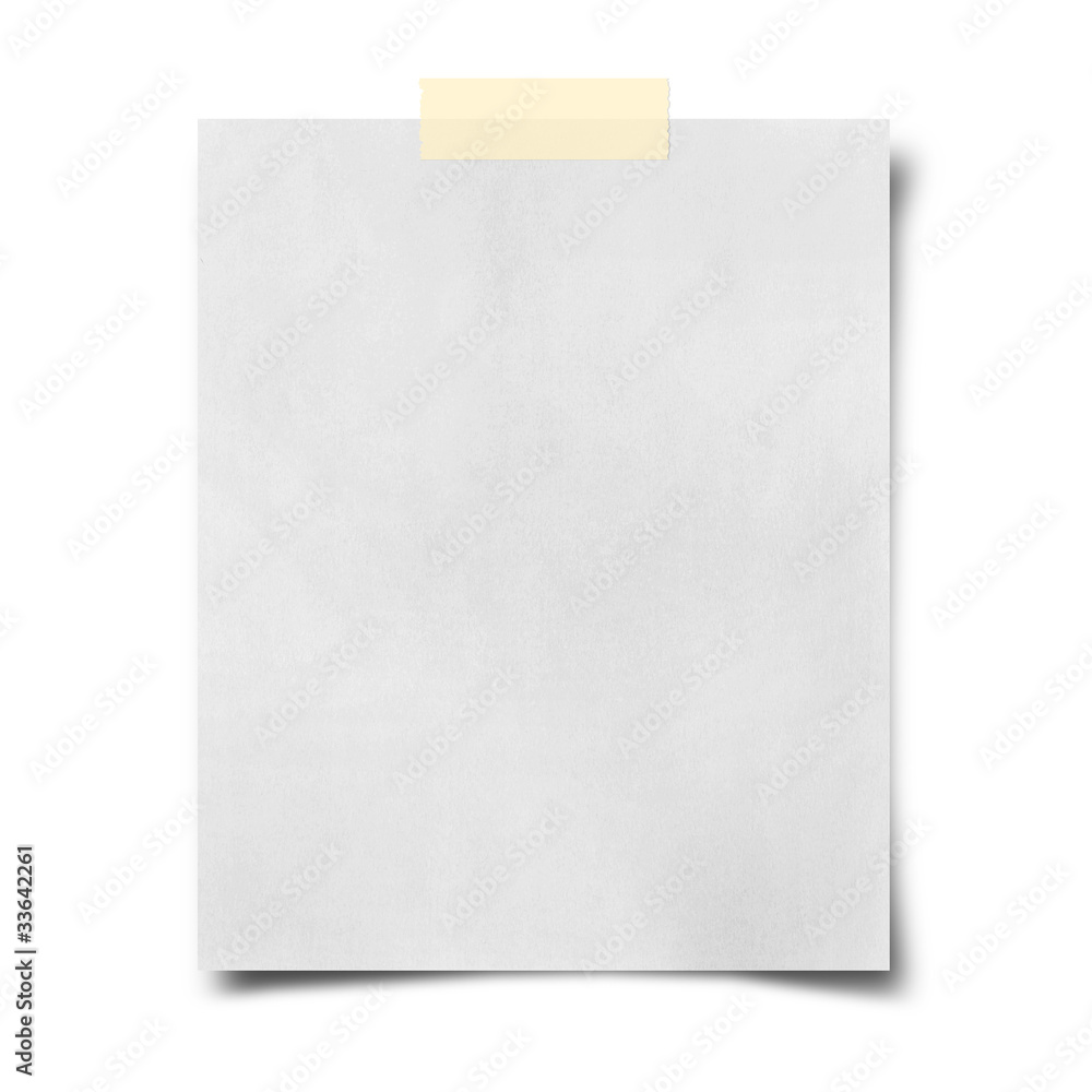 Canvas Prints note paper on white background