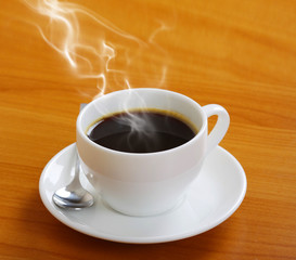 hot coffee and snacks