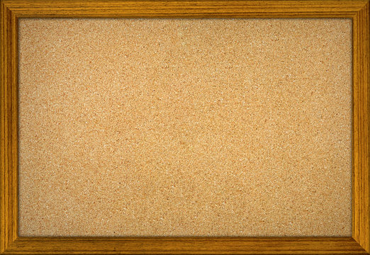 Office Cork Notice Board Isolated With Wood Frame