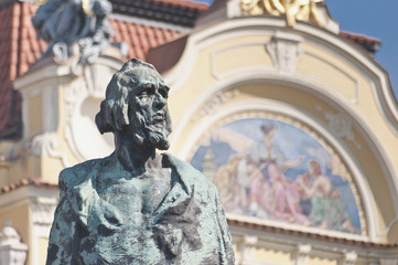Obraz premium Jan Hus statue