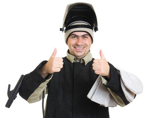 Welder on a white background.
