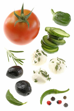 Ingrédients pour la Salade à la Mozzarella