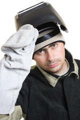 Welder on a white background.