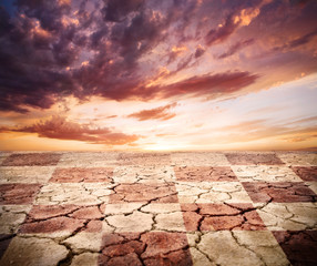 drought earth with chess desk texture