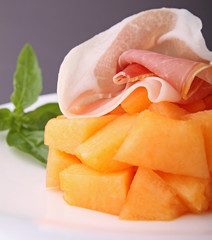 melon et jambon cru