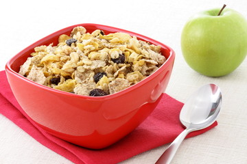 healthy muesli breakfast