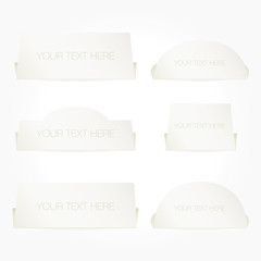 Paper Banner, Isolated On White Background, Vector