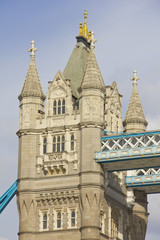 Fototapeta na wymiar Detail of the Tower Bridge, London, England