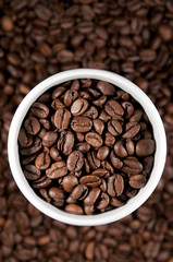 Fototapeta premium Coffee beans, coffee cup