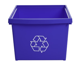 Blue Recycling Bin