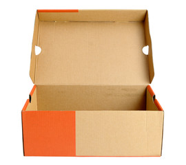 Open empty shoe cardboard box - 33650433