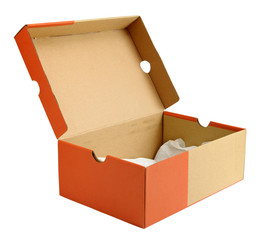 Open empty shoe cardboard box - 33650435