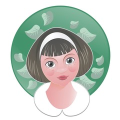 dziewczynka z listkami © demonique