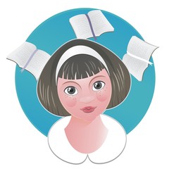dziewczynka z książkami