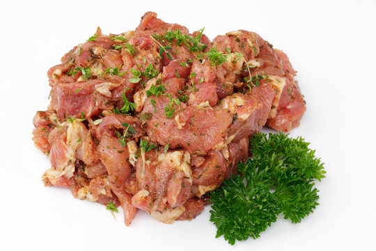 Gew&uuml;rztes Pfannegyros, roh.