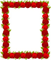 roses with lace ornaments on background.