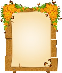 beautiful wooden pointers with flowers