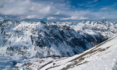 Alpine mountain panorama