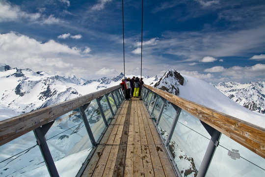 Observing point on the top of the mountain