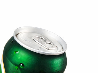 Close up of isolated drink can - beer