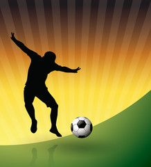 Soccer Player and Ball-Football poster