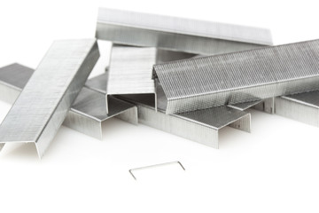 A stick of silver staples