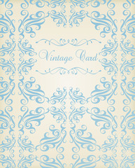 Vintage background card in Victorian style