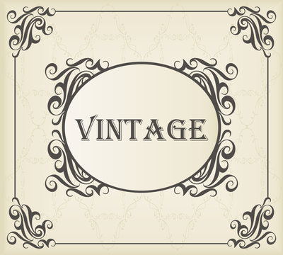 Vintage vector background with copy space