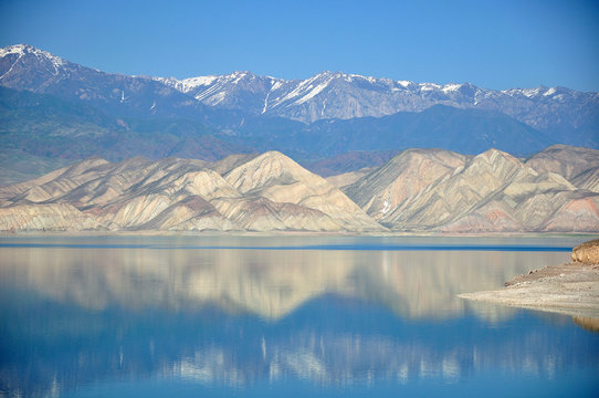 Toktogul water reservoir in Kyrgyzstan, 2011