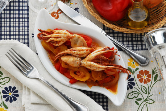 Pulpo y pimientos