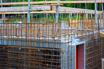 Reinforced wall in construction site