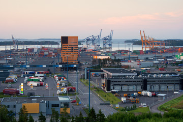 Vuosaari harbor in Finland