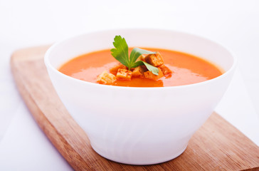 Creamy carrot soup