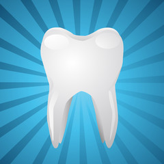 Vector illustration of white tooth