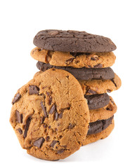 Stack of chocolate cookies