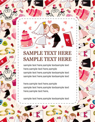 cartoon wedding card